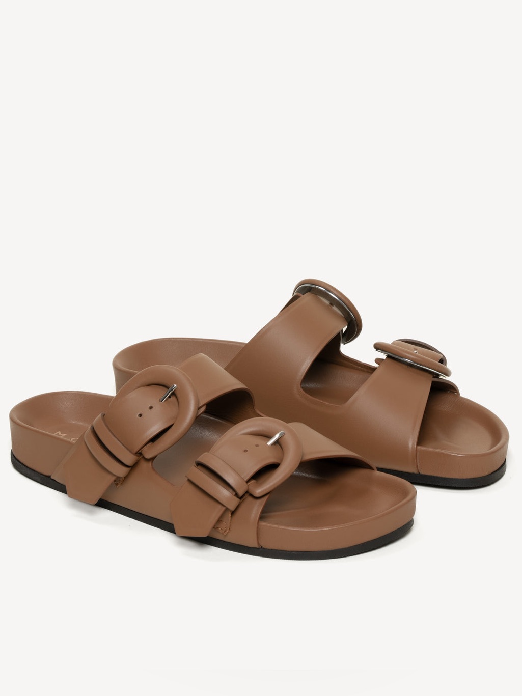 M.Gemi Matilde Due Brown Leather Sandals Size 41